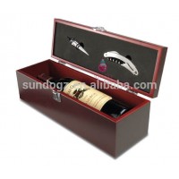 Wholesale classic red lacquered wooden wine packing boxes