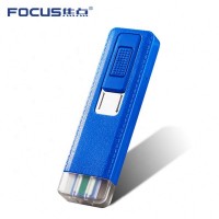 Most popular rechargeable windproof slim mini metal usb lighter