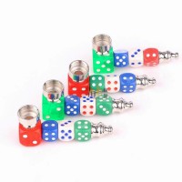 Dice Design Small Metal Pipes for Smoking Accessories