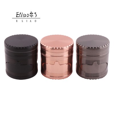 Yiwu Erliao New Arrival 63mm herb grinder Professional Manufacturer grinder design High Quality herb grinder 4 piece