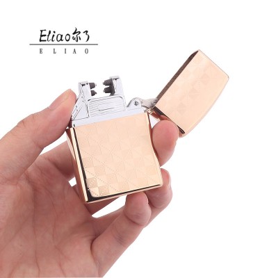 Erliao New arrival Hot selling USB lighter for smoking Custom logo Metal Arc lighter