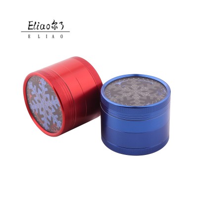 Yiwu Erliao New Popular herb grinder aluminum fashion design 4 part aluminum grinder Super Level 63mm herb grinder