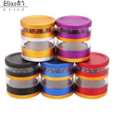 Yiwu Erliao Good workmanship stock grinder aluminium High Grade 63mm herb grinder luxury grinder new design