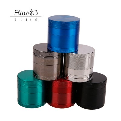 Erliao Free shipping Layer 4 Diameter 40MM Smoking Grinder Dry Herb Tobacco Grinder Metal Zinc Alloy Pipes Tobacco Herb Grinder