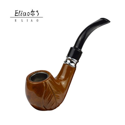 Erliao Grain Resin Pipe Chimney Smoking Pipes Tobacco Pipe Cigar Gifts Narguile tobacco pipe