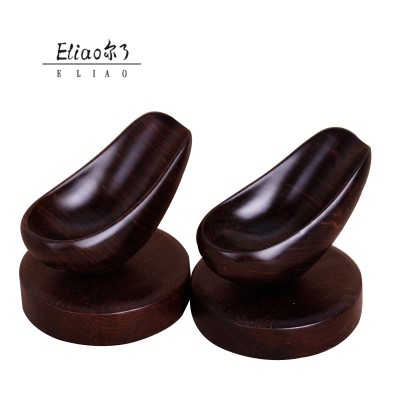 Yiwu Erliao Factory Wholesale  Ebony Smoking Pipe Holder Tobacco Pipe Holder Wooden Pipe Support with Pedestal